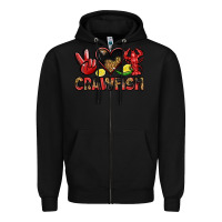 Black crawfish Zipper Hoodie - LillyAllenDesigns