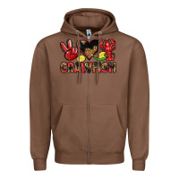Chestnut crawfish Zipper Hoodie - LillyAllenDesigns