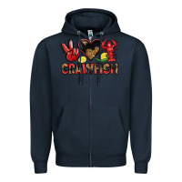 Navy crawfish Zipper Hoodie - LillyAllenDesigns