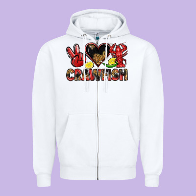 Crawfish Zipper Hoodie Designed By Lillyallendesigns