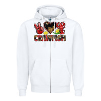 White crawfish Zipper Hoodie - LillyAllenDesigns