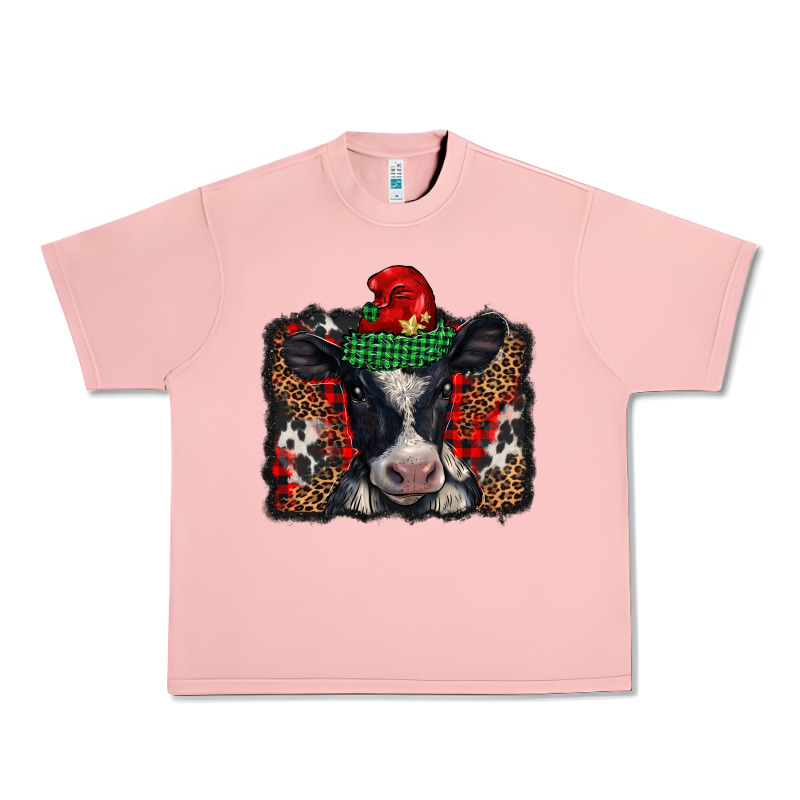 Christmas Black And White Baby Cow Urban Heavy Tee by BarkalooDesign | Teevron