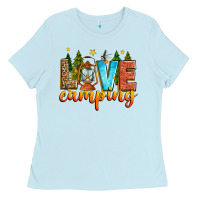 Baby Blue love camping Ladies Tee - Zillion Design Studio
