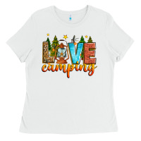 White love camping Ladies Tee - Zillion Design Studio
