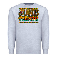 Heather Grey juneteenth Premium Sweatshirt - NancyCooperArtShop