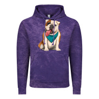 Cloud Purple english bulldog Vintage Hoodie - Artiststas
