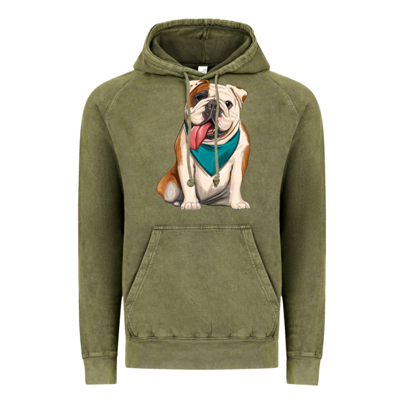 English Bulldog Vintage Hoodie by Artiststas | Teevron