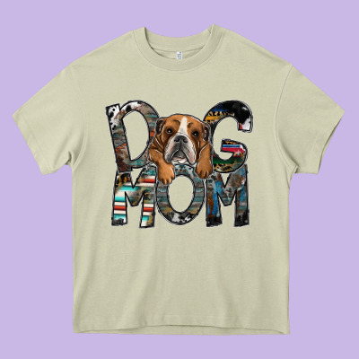 Dog Mom Heavy Core Tee Designed By Sublimationcraftshop