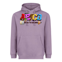 Lavender abcd back to school Heavyweight Hoodie - NancyCooperArtShop