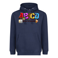 Navy abcd back to school Heavyweight Hoodie - NancyCooperArtShop