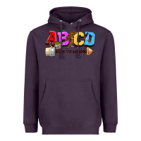 Plum abcd back to school Heavyweight Hoodie - NancyCooperArtShop