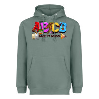 Sage abcd back to school Heavyweight Hoodie - NancyCooperArtShop