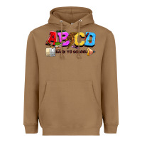 Toasted Coconut abcd back to school Heavyweight Hoodie - NancyCooperArtShop