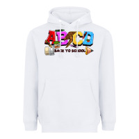 White abcd back to school Heavyweight Hoodie - NancyCooperArtShop