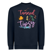 Navy tanned and tipsy Heavyweight Sweatshirt - MaliasSmallBusiness