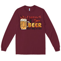 Burgundy crawfish and beer that's why i'm here Long Sleeve Tee - MaliasSmallBusiness