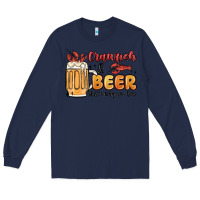 Navy crawfish and beer that's why i'm here Long Sleeve Tee - MaliasSmallBusiness