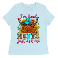Baby Blue i'm head heffa just ask me Ladies Tee - Zillion Design Studio