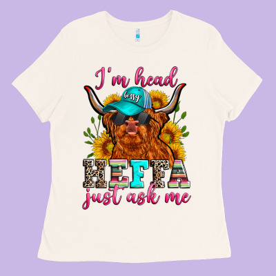 I'm Head Heffa Just Ask Me Ladies Tee Designed By Zillion Design Studio
