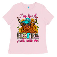 Bubblegum Pink i'm head heffa just ask me Ladies Tee - Zillion Design Studio