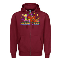 Burgundy my first mardi gras Zipper Hoodie - LillyAllenDesigns