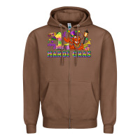Chestnut my first mardi gras Zipper Hoodie - LillyAllenDesigns