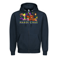 Navy my first mardi gras Zipper Hoodie - LillyAllenDesigns