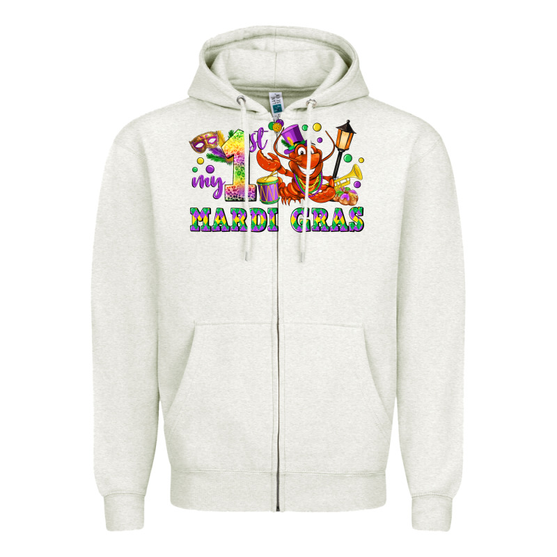 My First Mardi Gras Zipper Hoodie by LillyAllenDesigns | Teevron