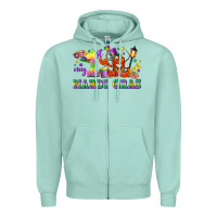 Seafoam my first mardi gras Zipper Hoodie - LillyAllenDesigns