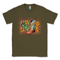 Cowboy Boots Cactus Leopard Classic Tee | Teevron