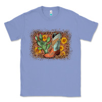 Colony Blue cowboy boots cactus leopard Classic Tee - AdoDesignShop