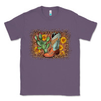 Lavender cowboy boots cactus leopard Classic Tee - AdoDesignShop
