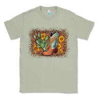 Matcha cowboy boots cactus leopard Classic Tee - AdoDesignShop