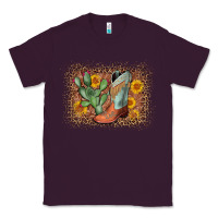 Plum cowboy boots cactus leopard Classic Tee - AdoDesignShop