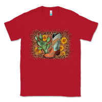 Red cowboy boots cactus leopard Classic Tee - AdoDesignShop