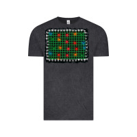 Vintage Black christmas buffalo plaid and lights background Vintage Tee - AdoDesignShop