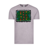 Vintage Zinc christmas buffalo plaid and lights background Vintage Tee - AdoDesignShop