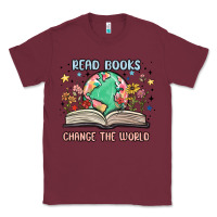 Burgundy book lover Classic Tee - MaliasSmallBusiness