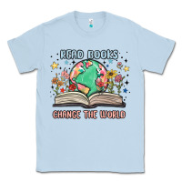 Dusty Blue book lover Classic Tee - MaliasSmallBusiness