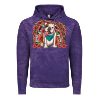 Cloud Purple english bulldog floral rainbow Vintage Hoodie - Artiststas
