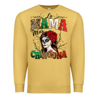 Antique Gold La Mama Mas Chingona Premium Sweatshirt - texasbilliewilder