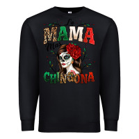 Black La Mama Mas Chingona Premium Sweatshirt - texasbilliewilder