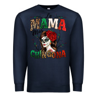 Navy La Mama Mas Chingona Premium Sweatshirt - texasbilliewilder