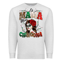 Oatmeal Heather La Mama Mas Chingona Premium Sweatshirt - texasbilliewilder
