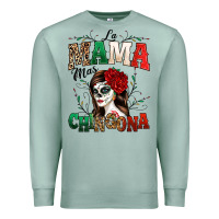Seafoam La Mama Mas Chingona Premium Sweatshirt - texasbilliewilder