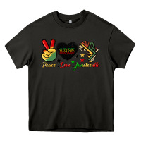Asphalt peace love juneteenth 1865 Heavy Core Tee - HRA Design Shop