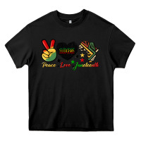 Black peace love juneteenth 1865 Heavy Core Tee - HRA Design Shop