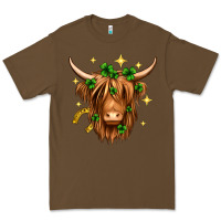 Cacao St. Patrick's Day Highland Cow Premium Tee - Neo Western