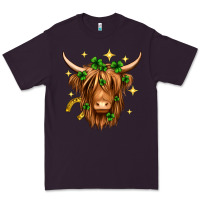 Plum St. Patrick's Day Highland Cow Premium Tee - Neo Western