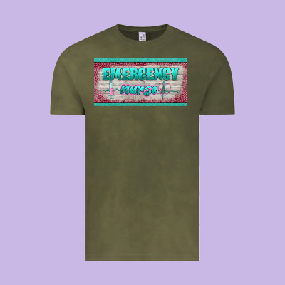 Western Emergency Nurse License Plate Template Vintage Tee Designed By Barkaloodesign